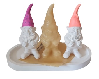 NEW DIY gnome mold made of latex, mold for raysin, latex mold, latex casting mold, casting mold, concrete casting mold, small dwarf gnome standing (299)