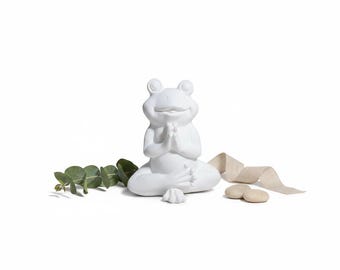 Latex-Betongießform – Betender Frosch / Yogafrosch | 3D Form