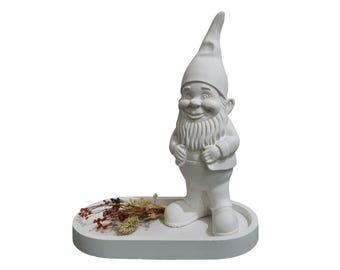 Latex mold for a standing gnome, dwarf, or gnome | Casting concrete | Raysin ceramic casting powder | Keraflott idea | Make your own concrete decoration | 312