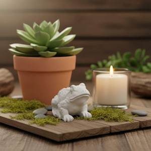 Latexform Frosch | 3D Gießform für Beton Raysin Keraflott Weißzement | Kleine DIY Froschfigur | Beton Gartendeko I Betongießform Latex (109)