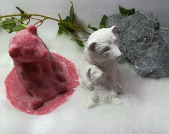 Handmade Latex Full Mold Latex Mold Concrete Casting Mold Latex Mold Casting Mold for Sculptures Bear Mom Bear Cub