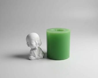 Silicone Mold for Small Buddha | For Wax, Soap, Resin & Casting Compounds | Mini Figure Mold DIY Handmade (017)
