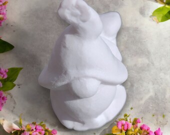 Latex full-form casting mold Latex mold Concrete casting mold Latex mold Casting mold for sculptures Summer gnome Gnome lying in flower on hat (244)