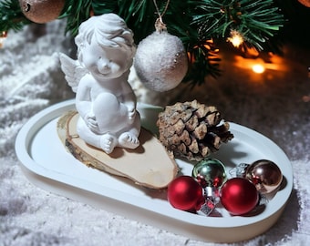 Latex full-form casting mold, concrete mold, concrete casting mold, latex mold, casting mold for sculptures cute little angel with heart (220)