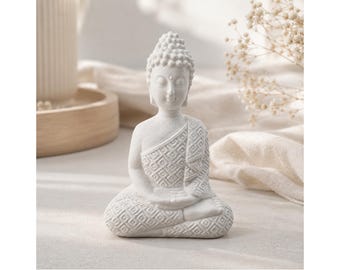 Thai Buddha Latex Casting Mold for Concrete Raysin Keraflott – Diamond Robe Meditation Figure – approx. 12×8 cm – Handmade Germany