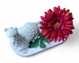 Handmade latex mold, rubber mold, mold, casting mold for a sitting alpaca lama (255) for creating alpaca figures DIY