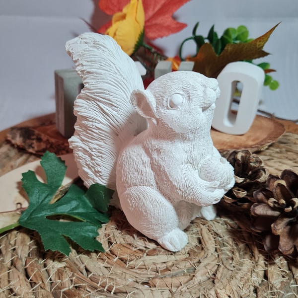 DIY 3D Mold, super Qualität, Vollform-Gießform, Latexform, Betongießform, 3D Gießform, Gummiform für Figuren Eichhörnchen 01 Herbst autumn