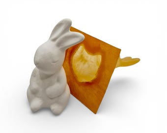 Betongießform aus Latex – Hase mit schiefen Ohren | 3D Gießform