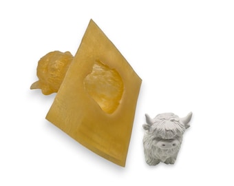 Betongießform aus Latex – Hochlandkuh (klein)