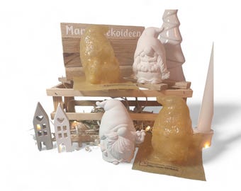 Betongießform aus Latex Wichtelpaar Mann/Frau (102 / 103) I Gießform für Keramikgießpulver I Betondeko selbst machen I Giessform aus Latex