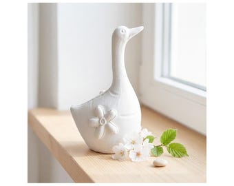 Gans in Stoffoptik – handgefertigte Latexgießform für Beton, Raysin & Keraflott