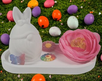 Full-form casting mold made of latex, casting mold for Easter decoration, cute gnome with ears (275) Cast your own Easter figures with this latex mold
