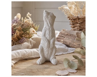 Meerkat Latex Casting Mold for Concrete Raysin Plaster, Garden Statue to Make Yourself, approx. 16 x 6 cm, Handmade Germany