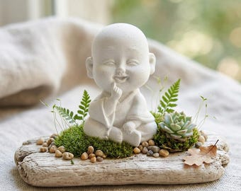 Mini Buddha silicone mold for soap, candle wax, resin casting – Small figure DIY craft (017)