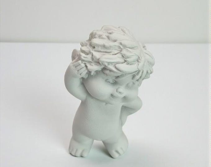 Featured listing image: 3D casting mold for small angels made of latex / Concrete casting mold for beginners / Cast your own mini angel figure / DIY Christmas decoration angel