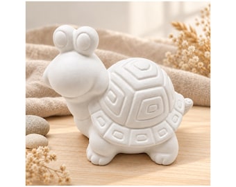 Funny Turtle Latex Mold for Concrete Raysin Keraflott, Garden Summer Decor Casting Mold approx. 9 x 10 cm, Handmade in Germany
