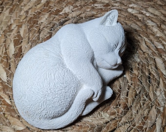 DIY 3D Mold, super quality, full-form casting mold, latex mold, concrete casting mold, 3D casting mold, rubber mold for figures sleeping cat, cat (200)