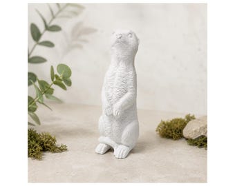 Meerkat Casting Mold Latex for Concrete Raysin Keraflott, slim small Decor Figure, Height approx 11 cm, Handmade Germany
