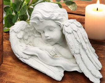 Concrete casting mold made of latex sleeping angel | Casting concrete | Casting mold for ceramic casting powder | Keraflott Raysin idea | Make your own concrete decoration