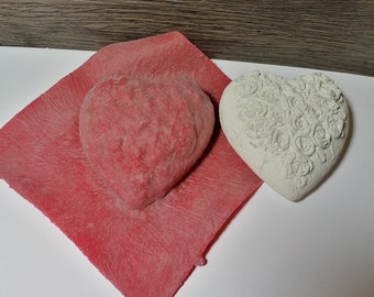 Handmade Latex Full Form Casting Mold Latex Mold Concrete Casting Mold Latex Mold Casting Mold for Sculptures Heart Rose Heart Heart with Roses (139)
