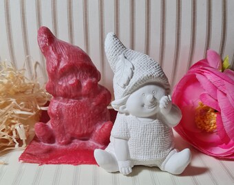 Handmade Latex Full Form Casting Mold Latex Mold Concrete Casting Mold Latex Mold Casting Mold for Sculptures Autumn Gnome Dwarf (157)