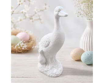 Goose with chicks, latex casting mold – cast your own concrete goose figure – Concrete Raysin Keraflott – Goose garden decoration, decorative figure 20 cm – Handmade in Germany