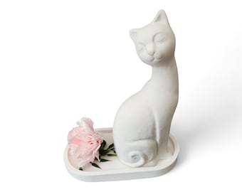 DIY 3D Mold super quality, full mold casting mold, latex mold, concrete casting mold, 3D casting mold, rubber mold for figures cat, cat cat statue 01 (305)