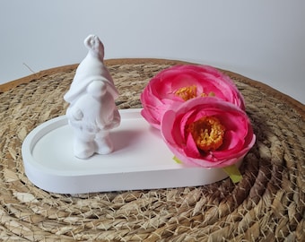 Latex full-form casting mold Latex mold Concrete casting mold Latex mold Casting mold for sculptures Summer gnome Gnome in flower standing on hat (245)
