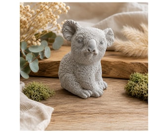 Koala Bear Casting Mold, approx. 10 cm, Latex Mold for Concrete, Raysin and Keraflott, DIY Garden Decoration, Handmade in Germany
