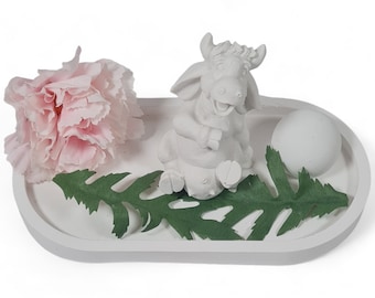 DIY mold, made of latex - funny little cow (101) great for Raysin, Keraflott, concrete and more. Great gift idea, decoration