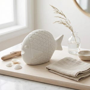 Molde de látex para modelar peces · Figura de hormigón para manualidades · Decoración del hogar y regalo · Hecho a mano en Alemania