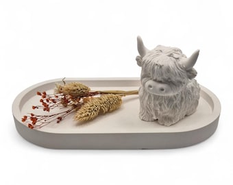3D casting mold concrete small highland cattle (352) / small cow / concrete casting mold / latex mold animal figure / casting mold for concrete made of latex