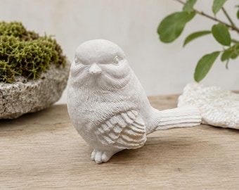 Latex mold for a bird figurine, titmouse I, concrete, Raysin Keraflott casting mold, bird decoration, garden table decoration, handmade in Germany, 8.1 x 5.3 cm