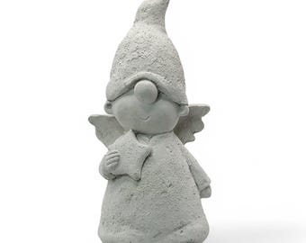 Latex casting mold for gnome with star (068) I Casting concrete I Casting mold for ceramic casting powder I Keraflott Raysin idea I DIY concrete decoration