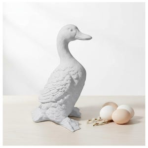 Molde de ganso (de pie) | Figura de jardín de hormigón para hacer tú mismo | Decoraciones de Pascua Raysin (primavera) | Molde de látex (figura de animal, decoración para casa de campo/balcón)