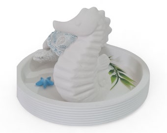 DIY 3D Mold, super quality, full-form casting mold, latex mold, concrete casting mold, 3D casting mold, concrete mold for seahorse figures (036)