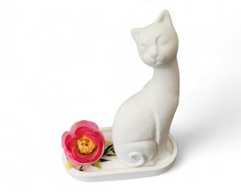 3D casting mold cat concrete / concrete casting mold cat / decorative figure cat casting mold / latex mold animal figure / cat figure casting mold / concrete mold cat (305