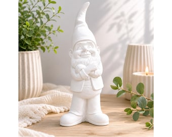 Gartenzwerg Latexform Gießform für Beton Raysin Keraflott | Gnom mit Weste 19,5 cm | Gartendeko selber gießen | Handmade Germany
