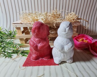 Handmade Latex Full Form Casting Mold Latex Mold Concrete Casting Mold Latex Mold Casting Mold for Sculptures Rabbit Easter Easter Bunny (176)