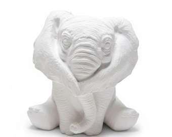 Latex full-form casting mold, latex mold, concrete casting mold, latex mold, casting mold for sculptures, elephant, hear nothing (243)