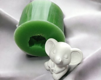 Tolle DIY 3D Mold super Qualität, Vollform-Gießform, Silikonform, Silikongießform, 3D Gießform, für Figuren kleiner Elefant mit Banane (013)
