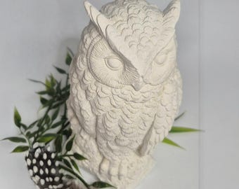 3D casting mold owl made of latex / concrete casting mold owl garden decoration / decorative figure owl autumn decoration / latex mold / garden figure craft idea for autumn