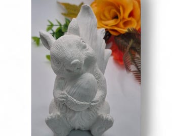 3D casting mold made of latex squirrel (151) – Latex mold concrete 10.4 cm – Casting mold for concrete • Garden figures • Autumn decoration • Crafts with concrete