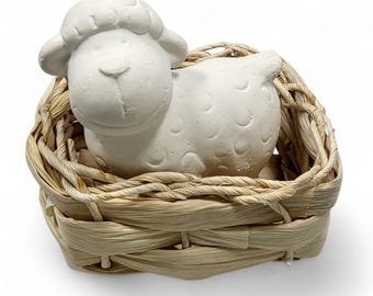 Handmade latex full-form casting mold latex mold concrete casting mold latex mold casting mold for sculptures lamb sheep sheep (237) Easter decoration