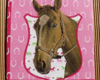 Decorative handmade ceramic Dekofliese, wall tile Horse horse head (047) gift, tapestry, tiles, decoration, home decor