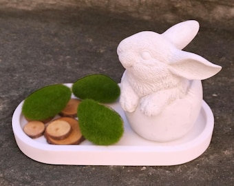 Concrete mold made of latex rabbit in an egg I Pouring concrete I Mold for ceramic casting powder I Keraflott idea | Raysin idea I Make your own concrete decoration