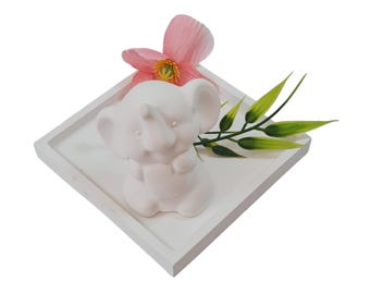 DIY 3D Mold super quality, full-form casting mold, latex mold, concrete casting mold, 3D casting mold, rubber mold for figures small elephant with heart (307)
