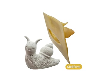 Latex-Betongießform – Schnecke mit Muster | 3D Form