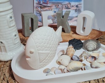 DIY 3D Mold, super quality, full-form mold, latex mold, concrete mold, 3D mold, rubber mold for figures, bathroom decoration round fish (155)