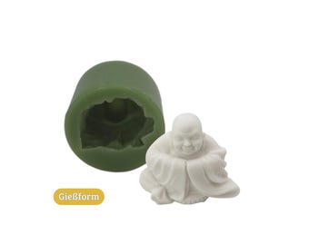 Silikonform Buddha – Mini 3D Gießform für Raysin